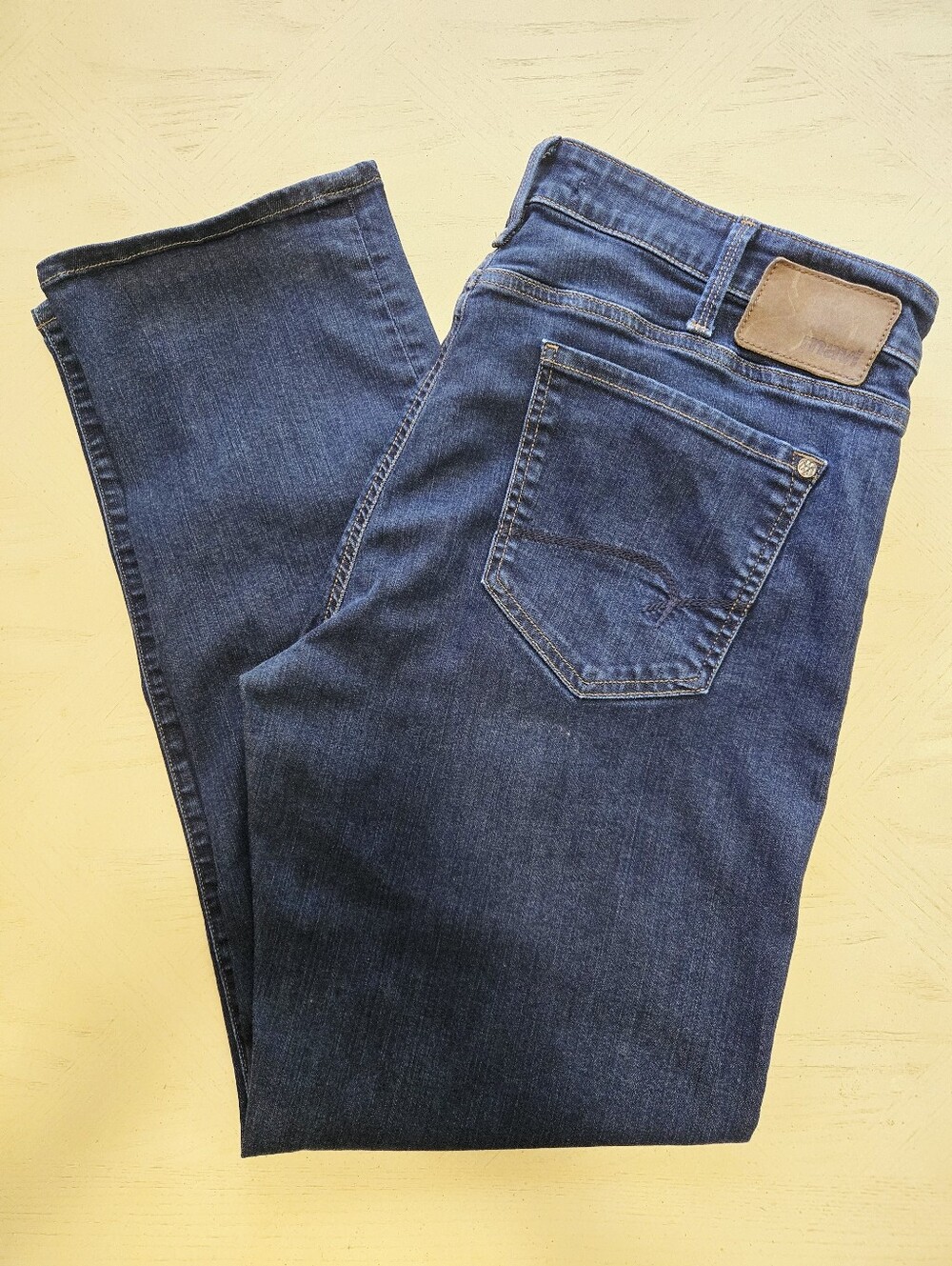 Mavi Men's Jeans Size Zach 38x32 Dark Wash Stretch Tencel Blend Casual 5-Pocket